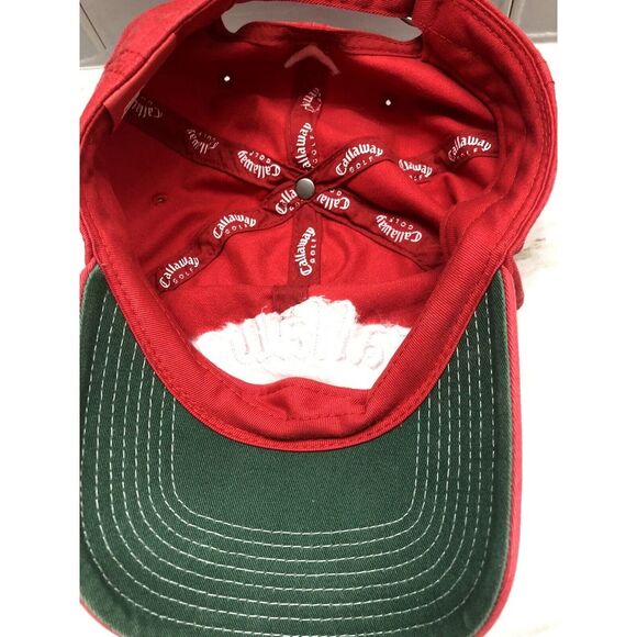 Red Callaway Golf Cap FT-5 Adjustable Hat HX Tour White Stitching New Era - Picture 2 of 5